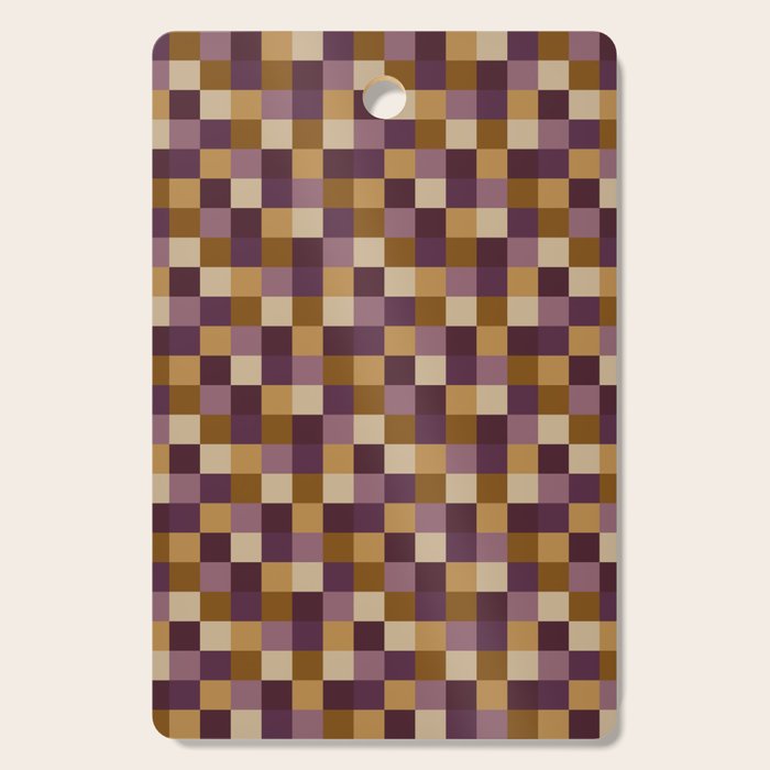Bold Autumn Checks Pattern - Small XII Cutting Board Gallery Image 1