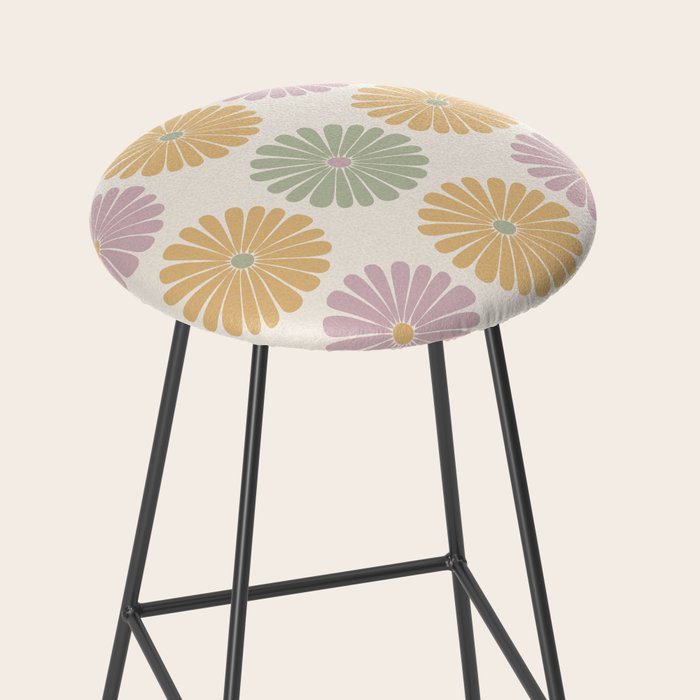 Retro Summer Daisies III Stool Gallery Image 2
