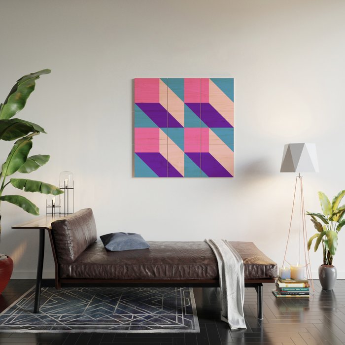 Geometric 01A Wood Wall Art Gallery Image 2