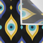 Mystic Evil Eyes on Black Wall Tapestry Gallery Image 3