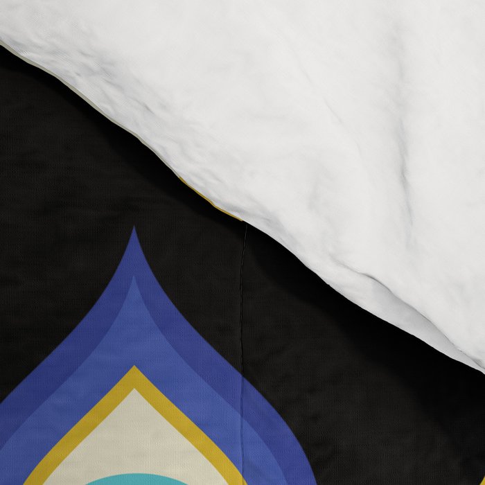 Mystic Evil Eyes on Black Comforter Gallery Image 4
