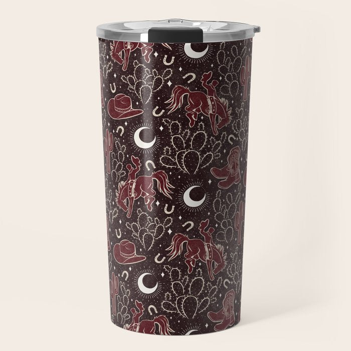 Cowboys and Cacti - manzanita brown Travel Mug Gallery Image 1