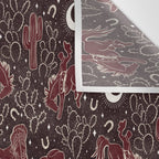 Cowboys and Cacti - manzanita brown Wall Tapestry Gallery Image 3