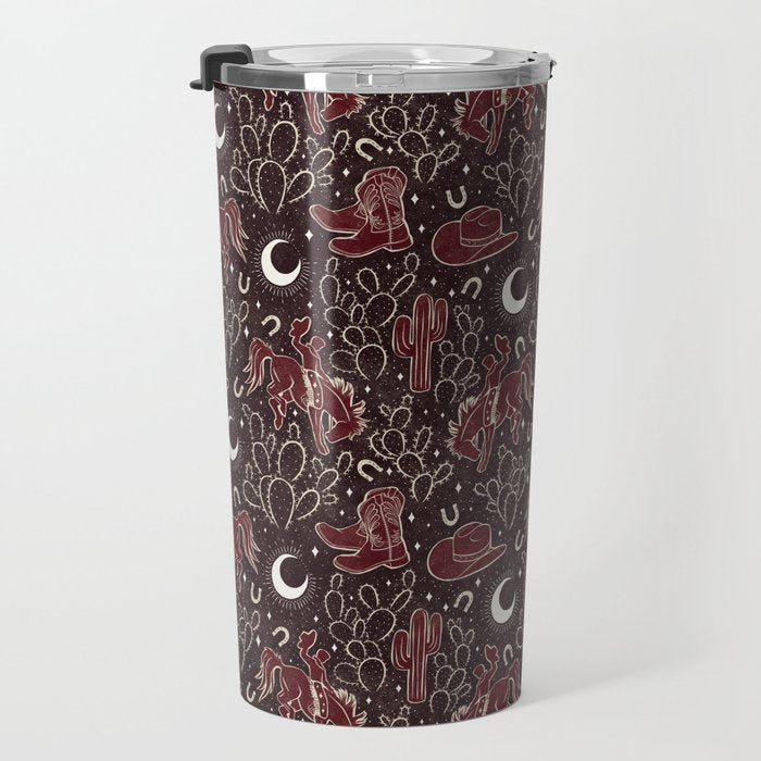 Cowboys and Cacti - manzanita brown Travel Mug Gallery Image 3