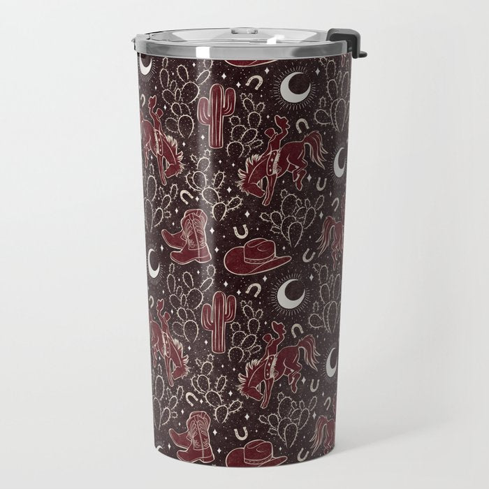 Cowboys and Cacti - manzanita brown Travel Mug Gallery Image 2