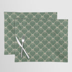 Bows & Ribbons Pattern XXVI Natural Green Placemat Gallery Image 1