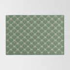 Bows & Ribbons Pattern XXVI Natural Green Rug Gallery Image 2