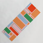 Geometric Modulus Retro Contemporary Pattern Pink Light Blue Orange Green Yoga Mat Gallery Image 1