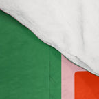 Geometric Modulus Retro Contemporary Pattern Pink Light Blue Orange Green Comforter Gallery Image 4
