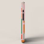Geometric Modulus Retro Contemporary Pattern Pink Light Blue Orange Green iPhone Case Gallery Image 2