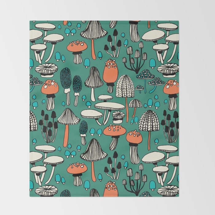 Mushroom Throw Blanket Gallery Image 2