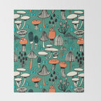 Mushroom Throw Blanket Gallery Image 2