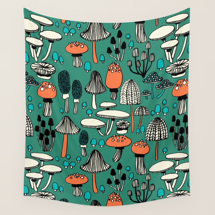 Mushroom Wall Tapestry Gallery Image 1