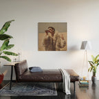 THIRST IN DESERT | collage art by Yana Potter | classic art | old Hollywood style | coat | vintage Wood Wall Art Gallery Image 2