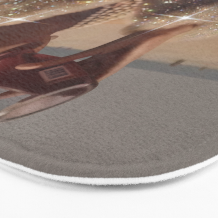 THIRST IN DESERT | collage art by Yana Potter | classic art | old Hollywood style | coat | vintage Bath Mat Gallery Image 3