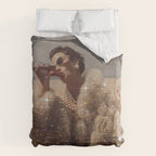 THIRST IN DESERT | collage art by Yana Potter | classic art | old Hollywood style | coat | vintage Duvet Cover Gallery Image 6