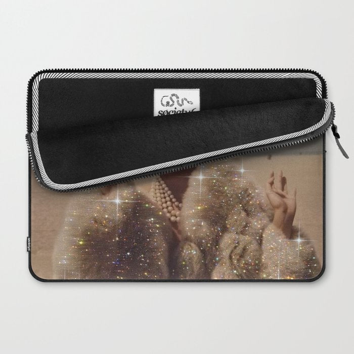 THIRST IN DESERT | collage art by Yana Potter | classic art | old Hollywood style | coat | vintage Laptop Sleeve Gallery Image 2