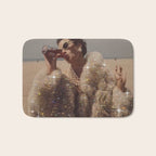 THIRST IN DESERT | collage art by Yana Potter | classic art | old Hollywood style | coat | vintage Bath Mat Gallery Image 1