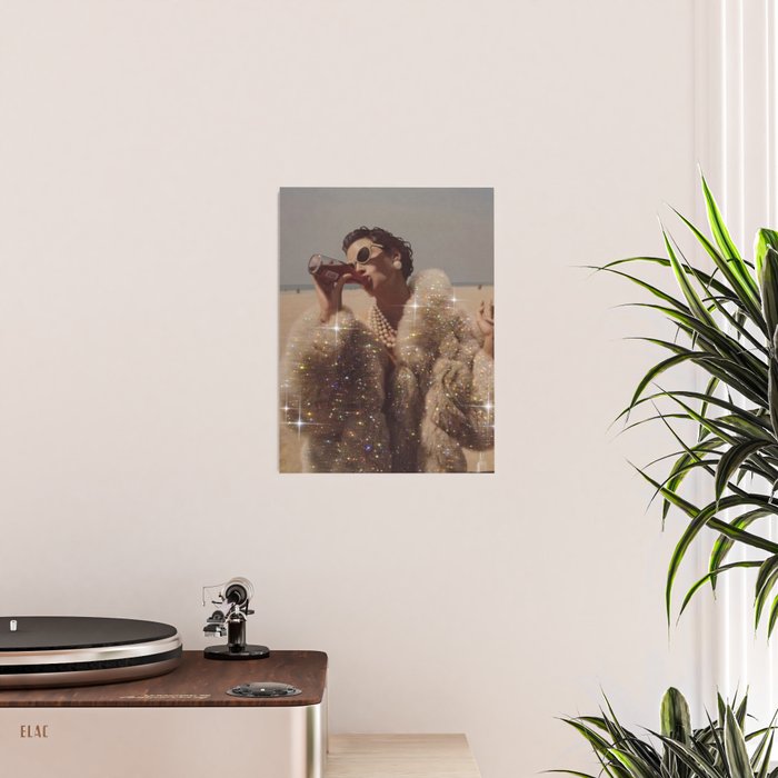 THIRST IN DESERT | collage art by Yana Potter | classic art | old Hollywood style | coat | vintage Poster Gallery Image 2