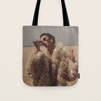 THIRST IN DESERT | collage art by Yana Potter | classic art | old Hollywood style | coat | vintage Tote Bag Gallery Image 1