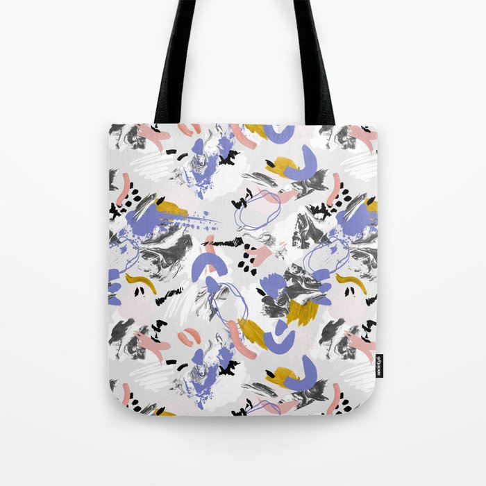 Abstract brush strokes splashes Tote Bag Gallery Image 1