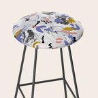 Abstract brush strokes splashes Stool Gallery Image 2