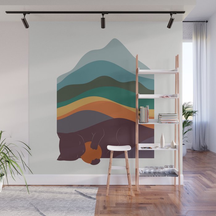 Cat Landscape 8 Wall Mural Gallery Image 1