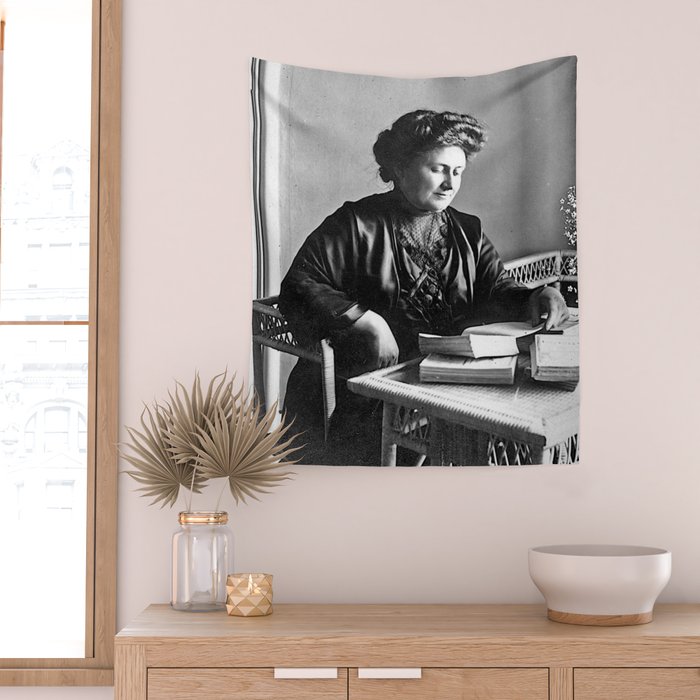Portrait of Doctor Maria Montessori (1870-1952) Wall Tapestry Gallery Image 2