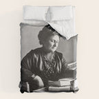 Portrait of Doctor Maria Montessori (1870-1952) Duvet Cover Gallery Image 6