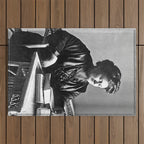 Portrait of Doctor Maria Montessori (1870-1952) Outdoor Rug Gallery Image 1