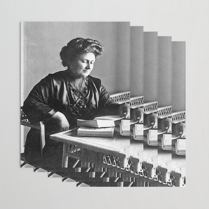 Portrait of Doctor Maria Montessori (1870-1952) Wrapping Paper Gallery Image 3