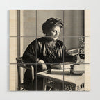 Portrait of Doctor Maria Montessori (1870-1952) Wood Wall Art Gallery Image 1