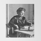 Portrait of Doctor Maria Montessori (1870-1952) Throw Blanket Gallery Image 2
