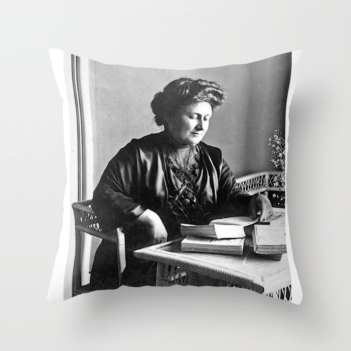 Portrait of Doctor Maria Montessori (1870-1952) Throw Pillow Gallery Image 1