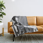 Portrait of Doctor Maria Montessori (1870-1952) Throw Blanket Gallery Image 1