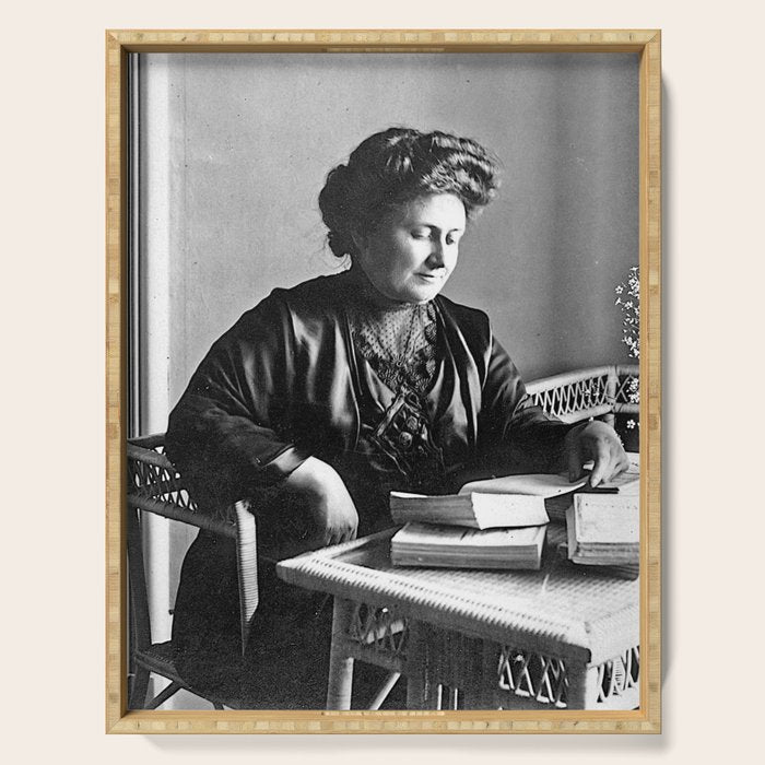 Portrait of Doctor Maria Montessori (1870-1952) Serving Tray Gallery Image 1
