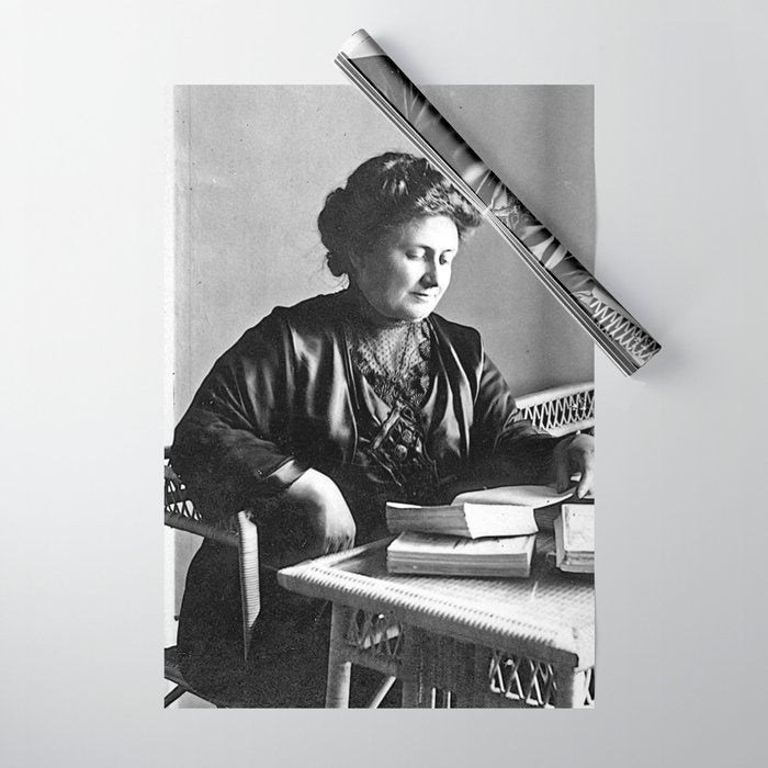 Portrait of Doctor Maria Montessori (1870-1952) Wrapping Paper Gallery Image 1