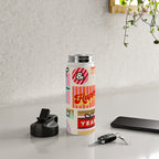 Retro Christmas Gift pattern with Season's Greetings Water Bottle Gallery Image 4
