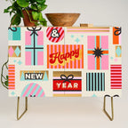 Retro Christmas Gift pattern with Season's Greetings Credenza Gallery Image 1