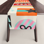 Retro Christmas Gift pattern with Season's Greetings Table Runner Gallery Image 1