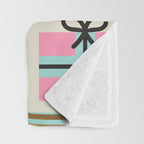 Retro Christmas Gift pattern with Season's Greetings Throw Blanket Gallery Image 3