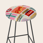 Retro Christmas Gift pattern with Season's Greetings Stool Gallery Image 2