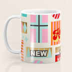 Retro Christmas Gift pattern with Season's Greetings Coffee Mug Gallery Image 3
