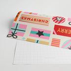 Retro Christmas Gift pattern with Season's Greetings Wrapping Paper Gallery Image 2