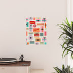 Retro Christmas Gift pattern with Season's Greetings Poster Gallery Image 2