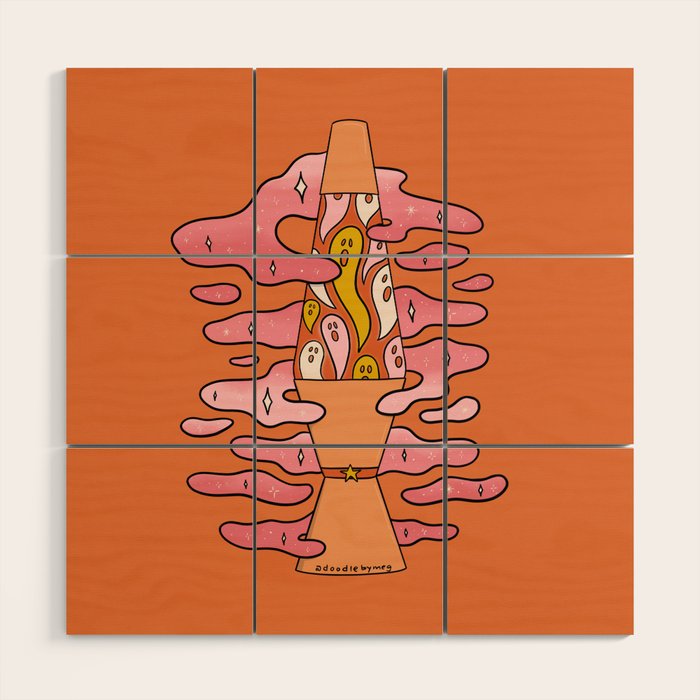 Spooky Lava Lamp Wood Wall Art Gallery Image 1