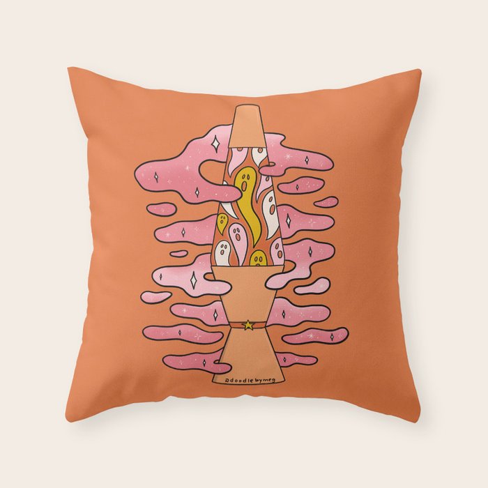 Spooky Lava Lamp Throw Pillow Gallery Image 6