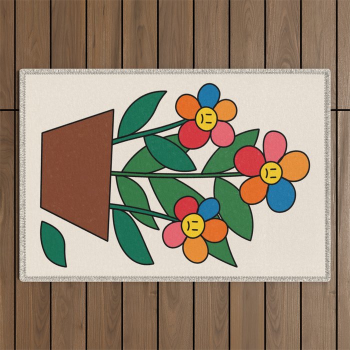 The True Reality / Flowers Outdoor Rug Gallery Image 1