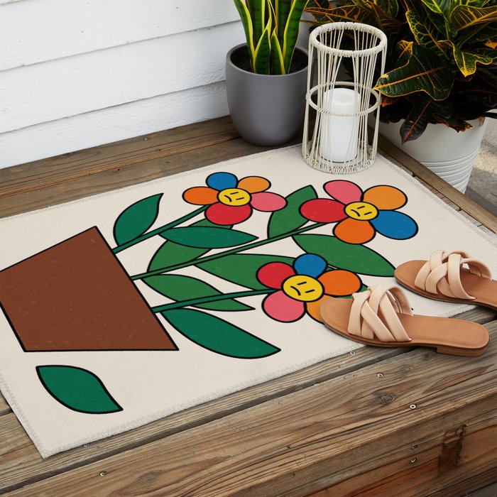 The True Reality / Flowers Outdoor Rug Gallery Image 2