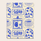 Blue summer vacation patchwork art pattern Notebook Gallery Image 4